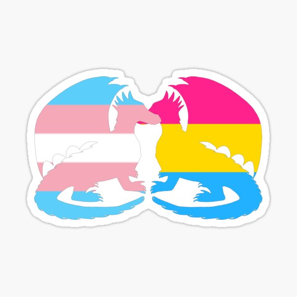 Trans Pansexual Pride Dragons Sticker For Sale By Shaneisadragon