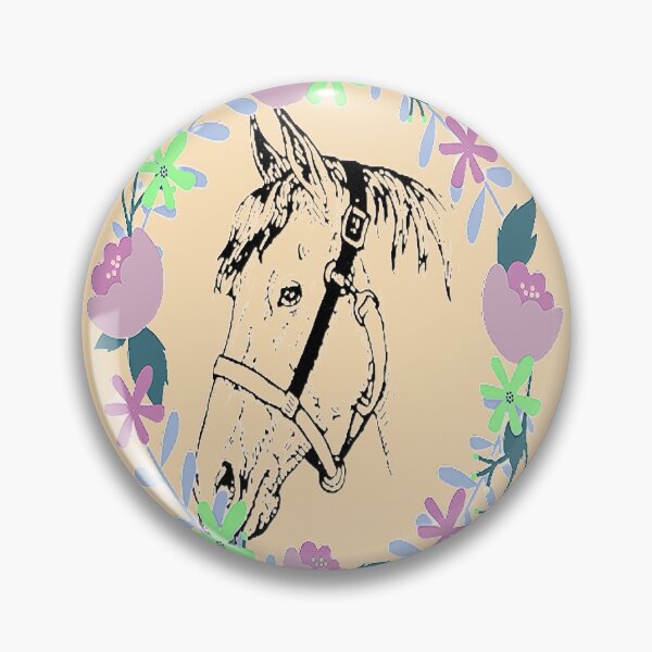 Item preview,  Horse calvary Aesthetic Design, Horse and colorful flowers, NR 2,  for the Equestrian and Horse lover. designed and sold by Adri Barnard.