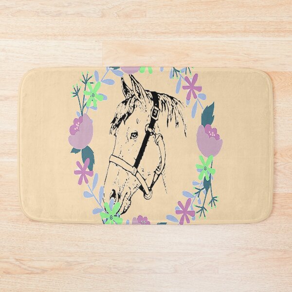Item preview,  Horse calvary Aesthetic Design, Horse and colorful flowers, NR 2,  for the Equestrian and Horse lover. designed and sold by Adri Barnard.