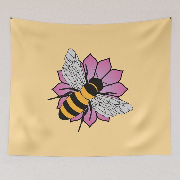 Item preview, Honey bee - Pink flower designed and sold by LaftaDesign.