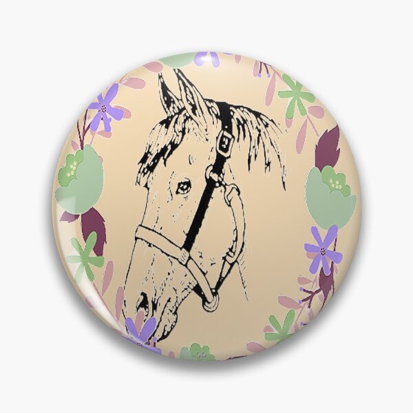 Item preview, Horse calvary Aesthetic Design, Horse and colorful flowers, NR 3,  for the Equestrian and Horse lover. designed and sold by Adri Barnard.