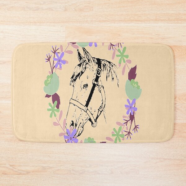 Item preview, Horse calvary Aesthetic Design, Horse and colorful flowers, NR 3,  for the Equestrian and Horse lover. designed and sold by Adri Barnard.