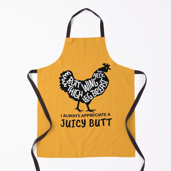 Item preview, Juicy Butt -funny chicken design on orange designed and sold by katiekendall.