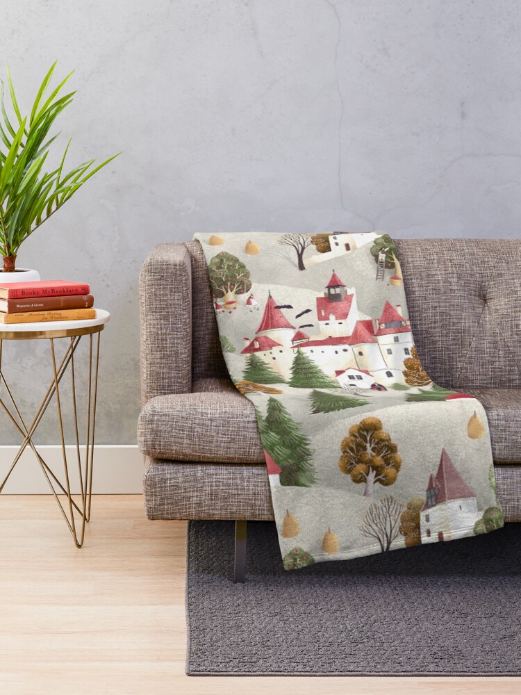 Alternate view of Romanian Tales Throw Blanket