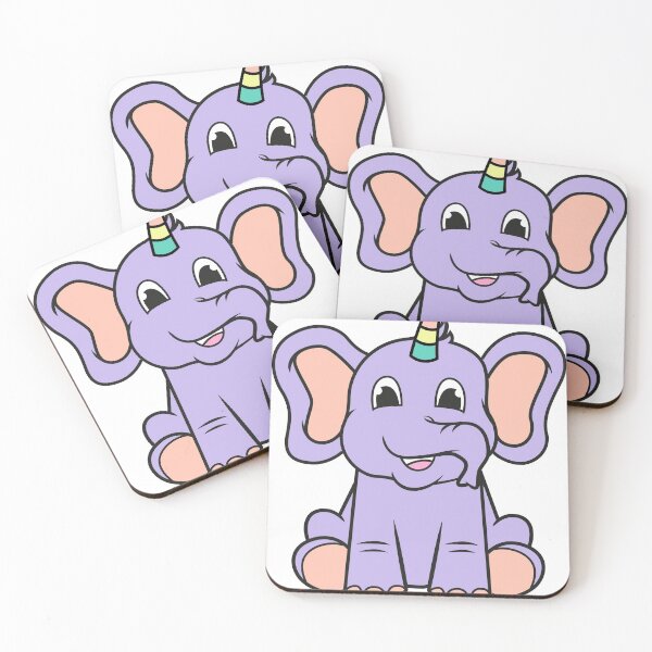 Item preview, Elephanticorn, the combination of elephant and unicorn  designed and sold by NerdySherds.