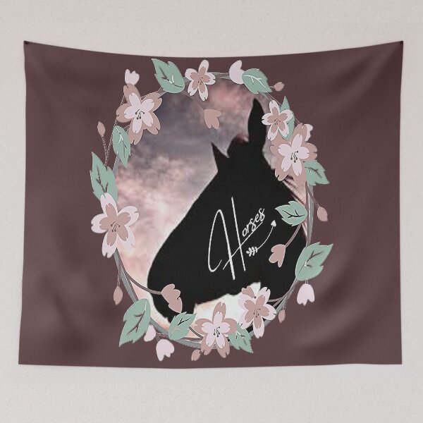 Item preview, Horse calvary Aesthetic Design, Horse and flowers, for the Equestrian and Horse lover designed and sold by Adri Barnard.