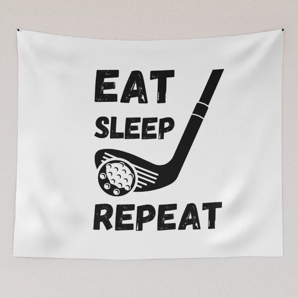 Item preview, Eat sleep golf repeat designed and sold by HasnaanMohsin.