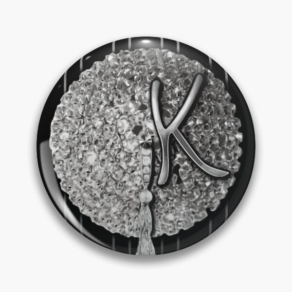Item preview, Burlesque pastie tassel silver - letter K designed and sold by Xarah.