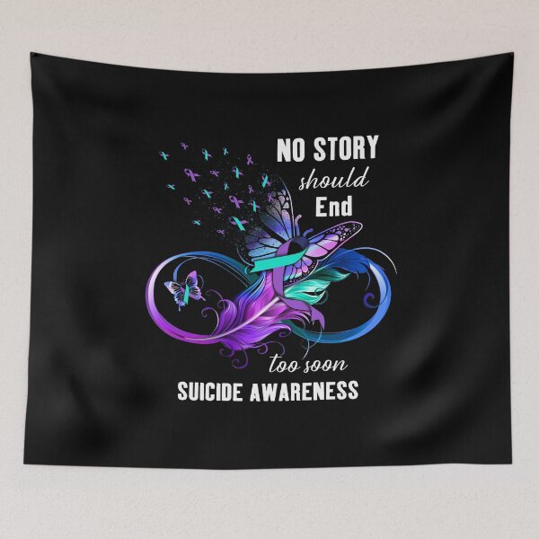 Item preview, Best Fight With Suicide Prevention Survivor Butterfly Ribbon Awareness designed and sold by tuanitus.