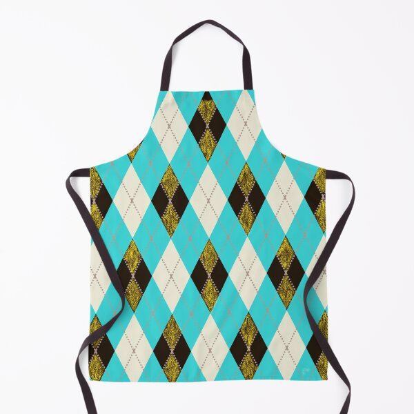 Item preview, Classic Argyle Pattern - Turquoise Blue and White Cream 01 designed and sold by vortexatelier.