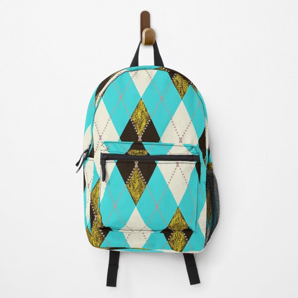 Item preview, Classic Argyle Pattern - Turquoise Blue and White Cream 01 designed and sold by vortexatelier.