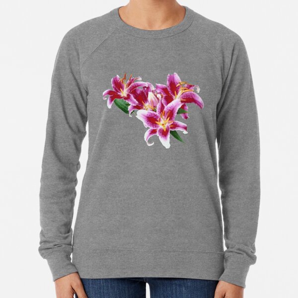 Stargazer Lily Heart Lightweight Sweatshirt