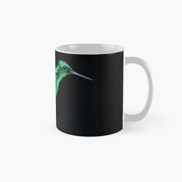 Item preview, Hummingbird blue and green colours on black background designed and sold by hoober24.