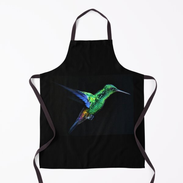 Item preview, Hummingbird blue and green colours on black background designed and sold by hoober24.