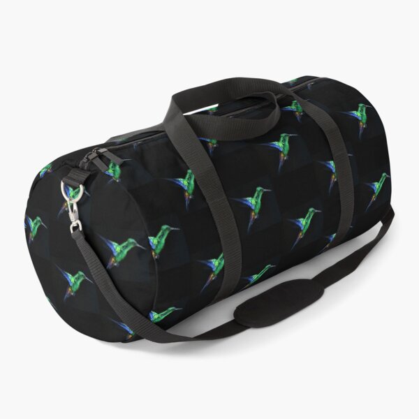 Item preview, Hummingbird blue and green colours on black background designed and sold by hoober24.