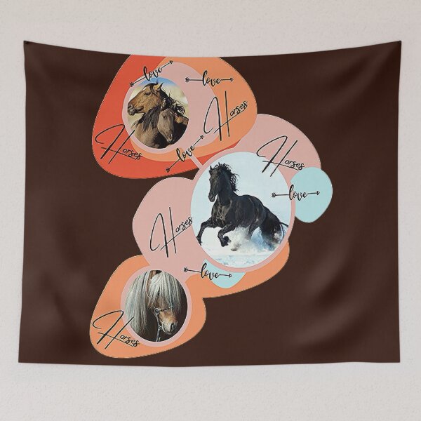 Item preview, Horse calvary Aesthetic Design, Horses on abstract background, for the Equestrian and Horse lover designed and sold by Adri Barnard.