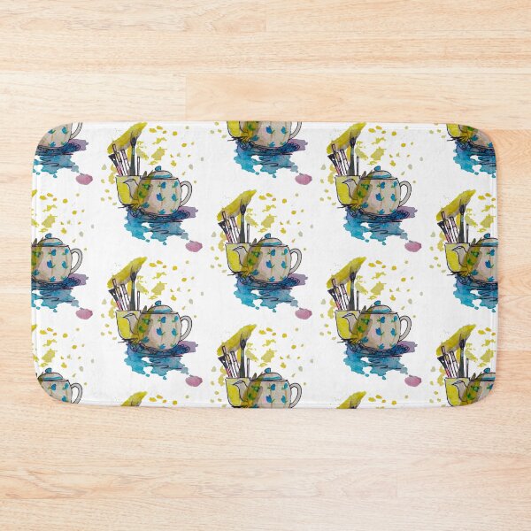 Item preview, colorful teapot repeating pattern  designed and sold by DS-by-AUDREY.