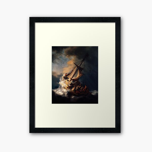 The Storm on the Sea of Galilee by Rembrandt Framed Art Print