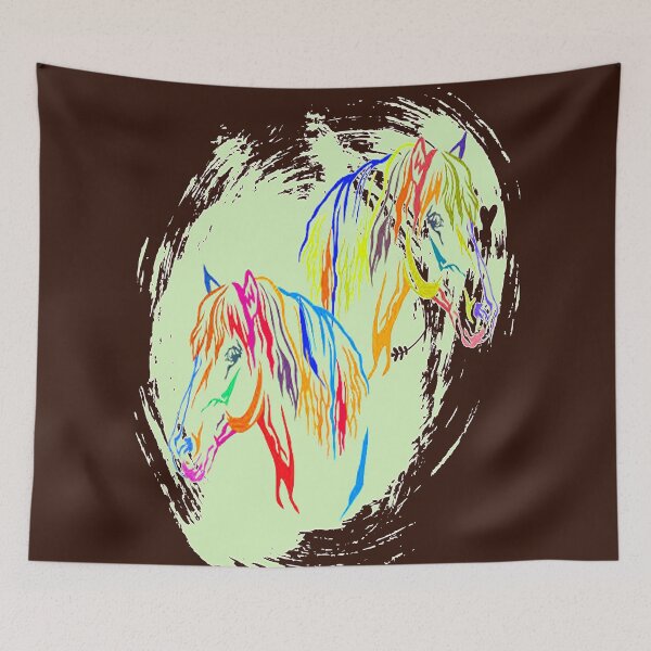Item preview, Horse calvary Aesthetic Design, Rainbow Horses, for the Equestrian and Horse lover designed and sold by Adri Barnard.