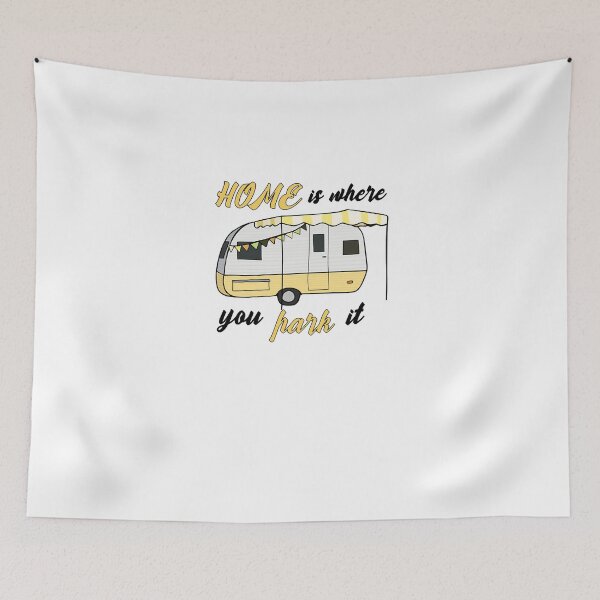 Item preview, YELLOW - HOME IS WHERE YOU PARK IT - CARAVAN CAMPER DESIGN designed and sold by KeatonOsinski.