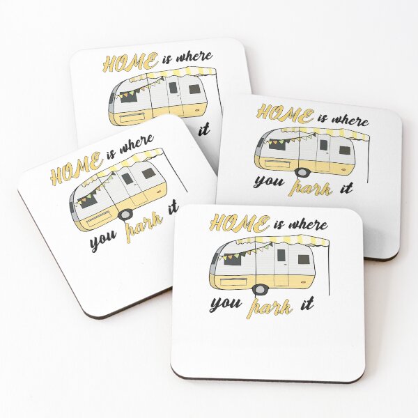 Item preview, YELLOW - HOME IS WHERE YOU PARK IT - CARAVAN CAMPER DESIGN designed and sold by KeatonOsinski.