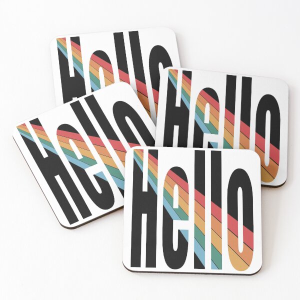 Item preview, Hello text with rainbow design designed and sold by SJAPhoto.