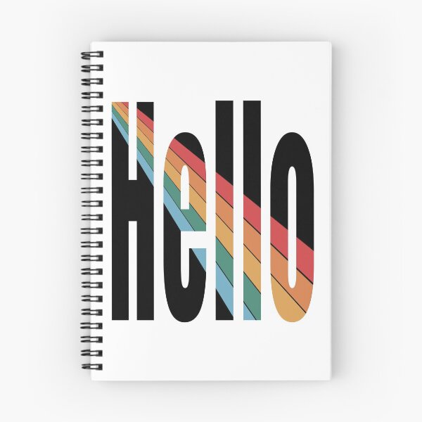 Item preview, Hello text with rainbow design designed and sold by SJAPhoto.