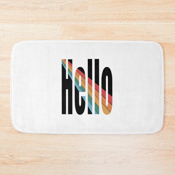 Item preview, Hello text with rainbow design designed and sold by SJAPhoto.