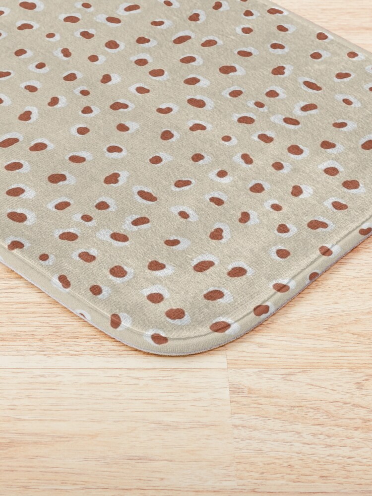 Animal-print bath mat in beige by ARTbyJWP | Redbubble