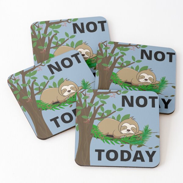 Item preview, Sleeping Sloth in a Tree - Not Today Mood designed and sold by House of Hartz by: Dominique11.