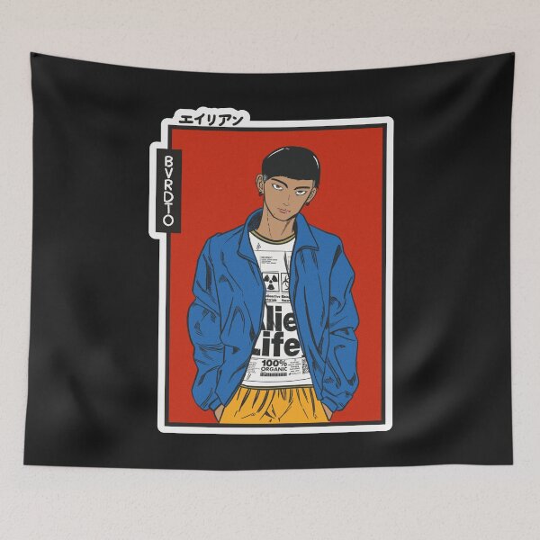 Item preview, Manga Alien Boy | Retro Vintage Style designed and sold by allincolors.