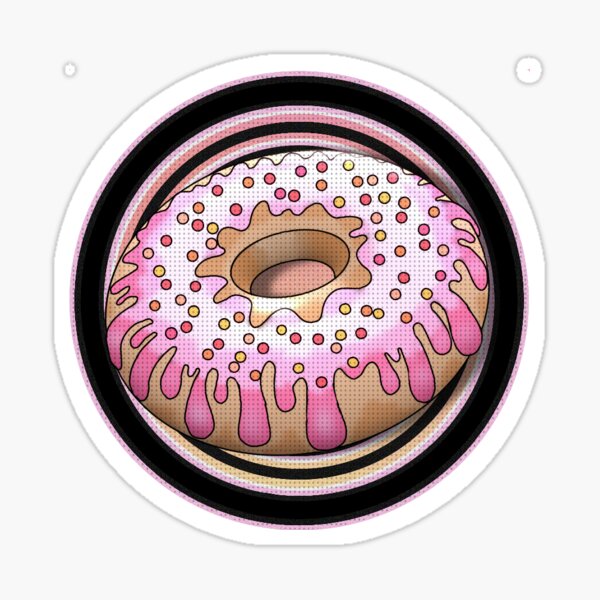 Retro Doughnut Sticker