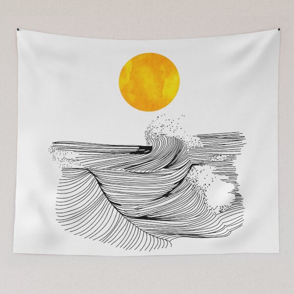 Item preview, Sea waves lines art designed and sold by AznavourByKarin.