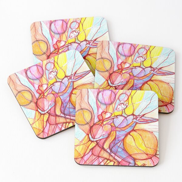 Item preview, Neuroart, Abstract colorful dancing hearts designed and sold by VikitaSolomakha.
