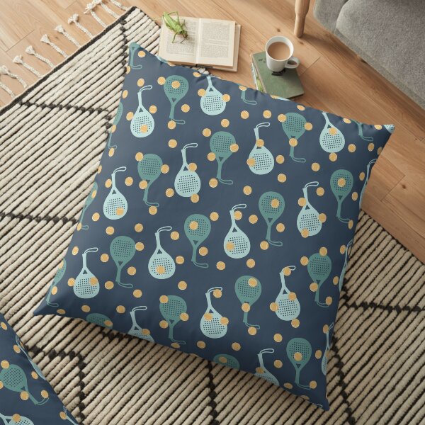 Green padel pattern Floor Pillow