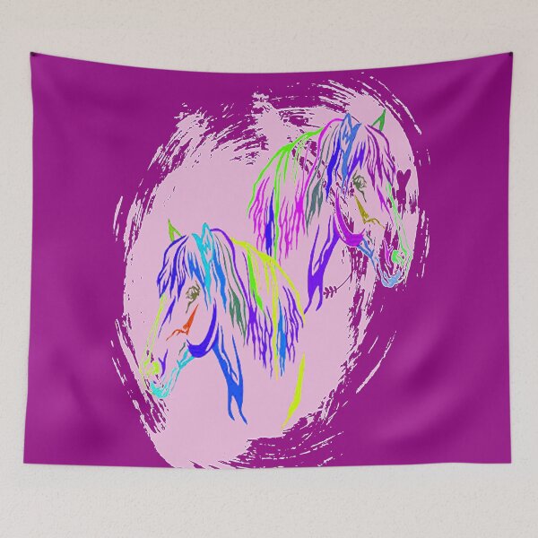 Item preview, Horse calvary Aesthetic Design, Rainbow Horses, nr 5,  for the Equestrian and Horse lover designed and sold by Adri Barnard.
