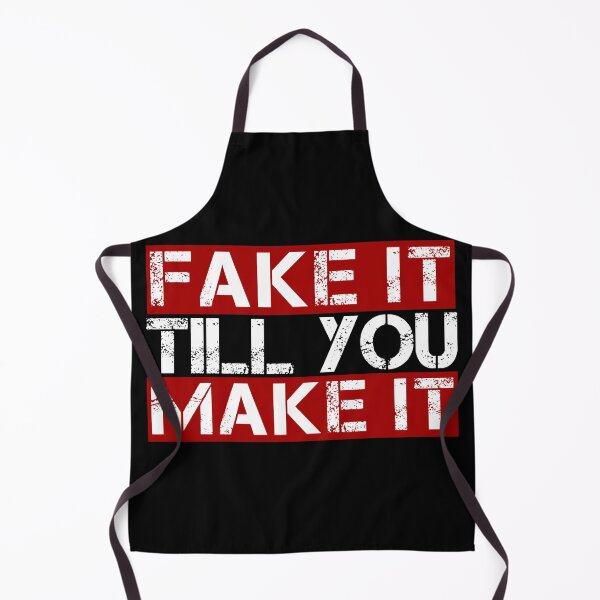 Item preview, Fake it till you make it Red, white, black - ironic motivational designed and sold by Honest-Quotes.