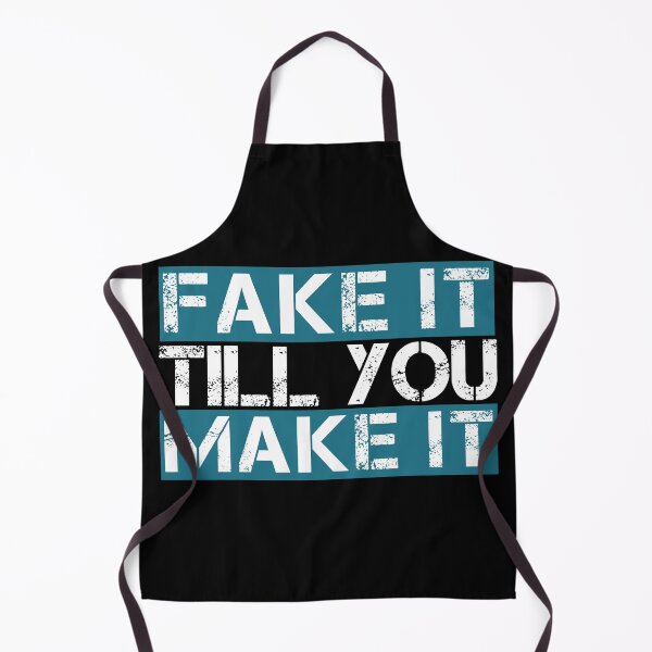 Item preview, Fake it till you make it Light blue, white, black - ironic motivational designed and sold by Honest-Quotes.