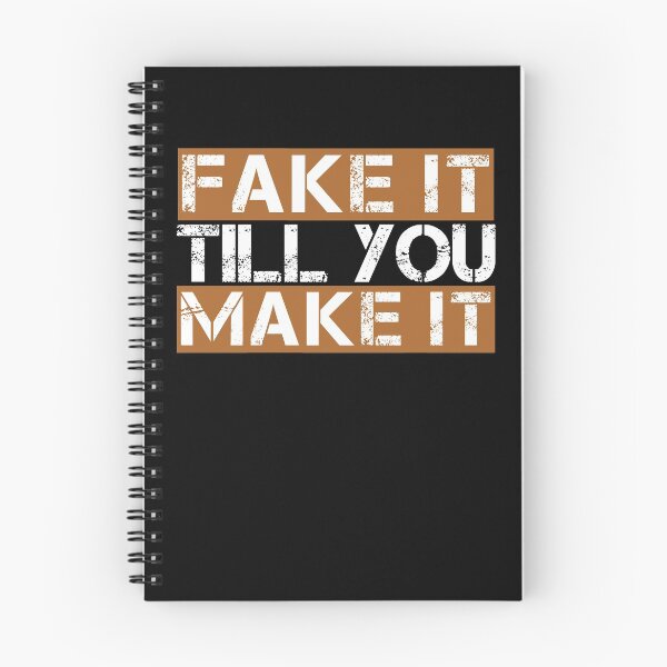 Item preview, Fake it till you make it Orange, white, black - ironic motivational designed and sold by Honest-Quotes.