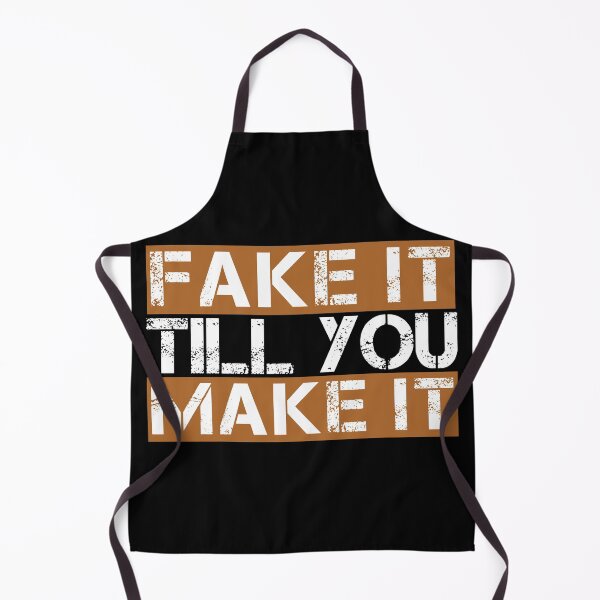Item preview, Fake it till you make it Orange, white, black - ironic motivational designed and sold by Honest-Quotes.