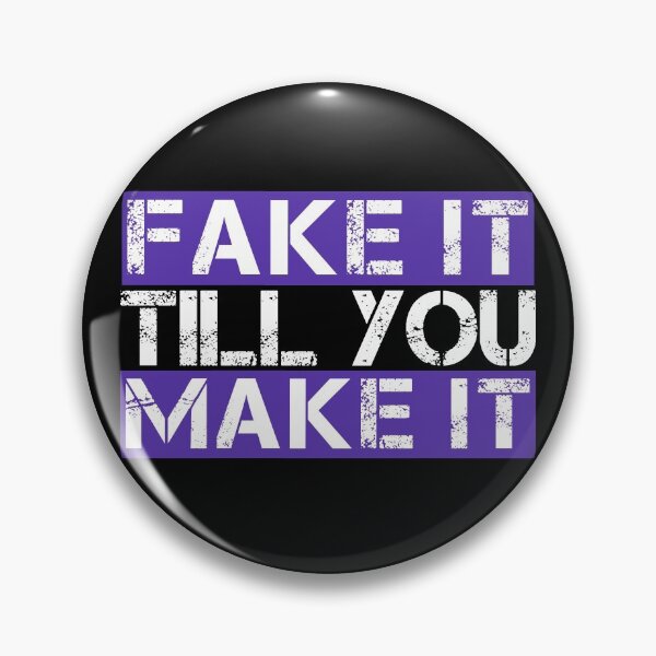 Item preview, Fake it till you make it Purple, white, black - ironic motivational designed and sold by Honest-Quotes.