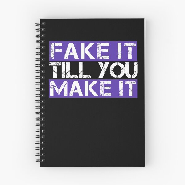 Item preview, Fake it till you make it Purple, white, black - ironic motivational designed and sold by Honest-Quotes.