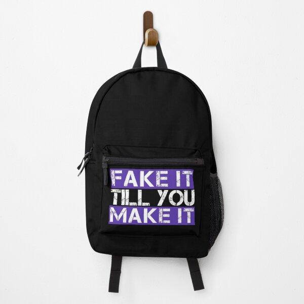 Item preview, Fake it till you make it Purple, white, black - ironic motivational designed and sold by Honest-Quotes.