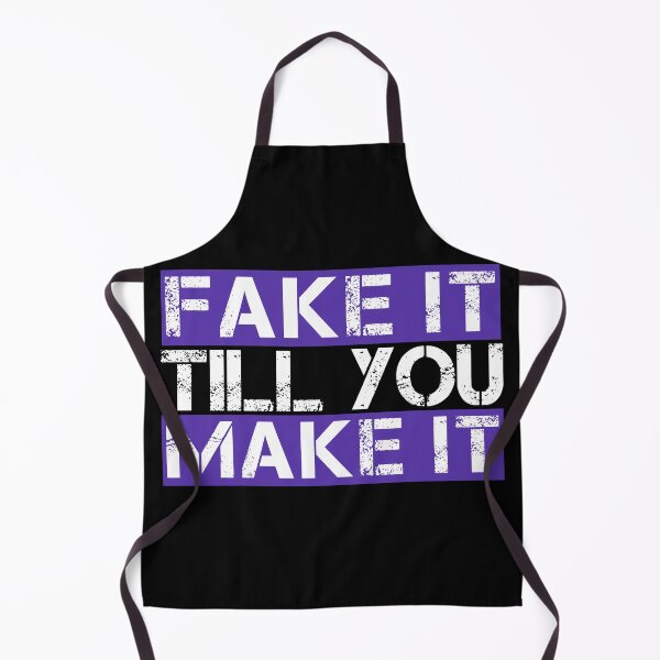 Item preview, Fake it till you make it Purple, white, black - ironic motivational designed and sold by Honest-Quotes.