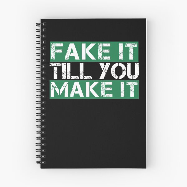 Item preview, Fake it till you make it Green, white, black - ironic motivational designed and sold by Honest-Quotes.