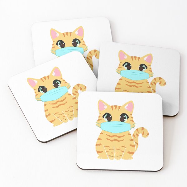 Item preview, Cute Cat in Surgical Mask designed and sold by Stickow.