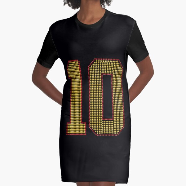 San Francisco 49ers Women V-Neck T-shirt Dress Skirt Loose Short Sleeve  Sundress