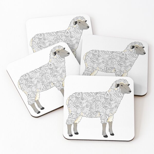 Item preview, black and white , pattern, livestock, sheep, stock show, show lamb, wether lamb, floral, goat, show goat designed and sold by cathelkav.