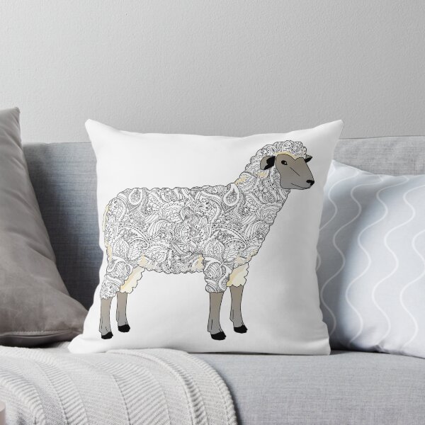 Item preview, black and white , pattern, livestock, sheep, stock show, show lamb, wether lamb, floral, goat, show goat designed and sold by cathelkav.