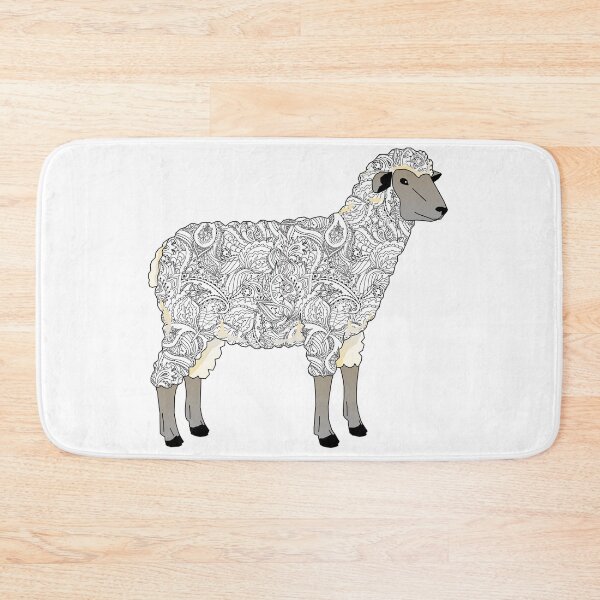 Item preview, black and white , pattern, livestock, sheep, stock show, show lamb, wether lamb, floral, goat, show goat designed and sold by cathelkav.